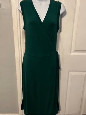 Prana Deep Pine Sleeveless Wrap Dress